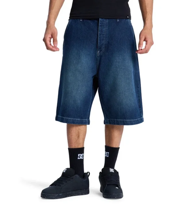 Męskie luźne szorty jeansowe Męskie luźne szorty jeansowe