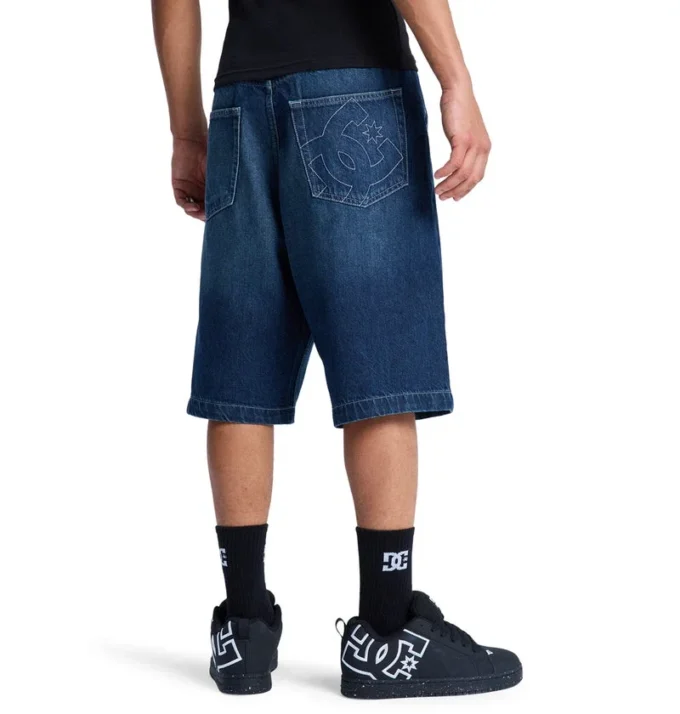 Męskie luźne szorty jeansowe Męskie luźne szorty jeansowe